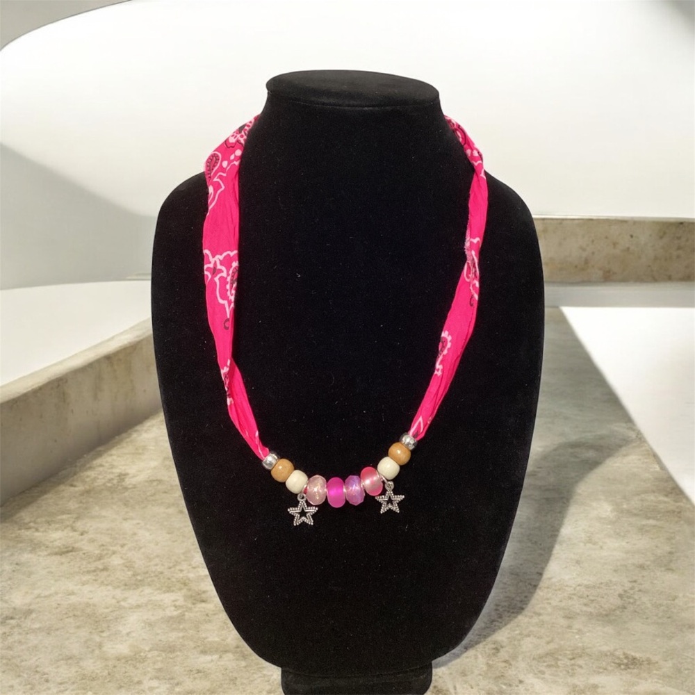 (#54) Handmade Bandana Statement Necklace